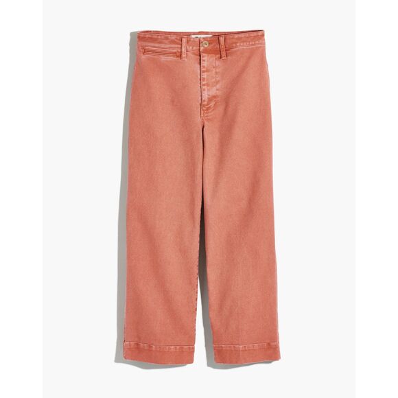 Madewell | NWOT Emmett Wide Leg Cotton Canvas Pants in dusty rose | Sz 27 - Picture 1 of 7